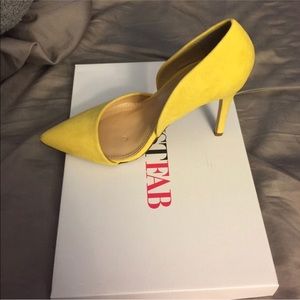 Yellow high heels size 8.5